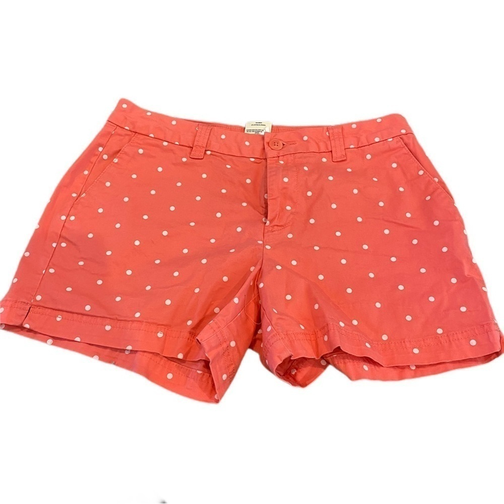 Magellan Outdoors Orange Shorts w/ White Polka Dots - Size 8